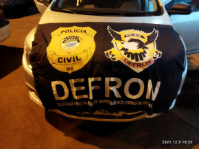 Defron apreende 473.800 kg de maconha no Jardim Independência e recupera carro roubado