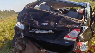 Sargento da PM sai da pista com carro, capota e morre na MS-141