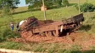 Caminhoneiro morre preso às ferragens após sair da pista