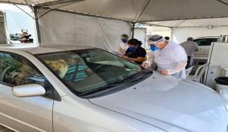 Drive thru é ampliado de 100 para 200 vagas de testes covid/dia