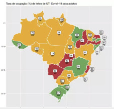 MS está entre os 6 estados com maior ocupação de leitos por covid