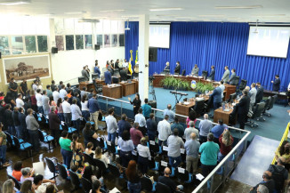 Reeleito presidente da Câmara, Laudir pede empenho de vereadores para o Legislativo ser protagonista