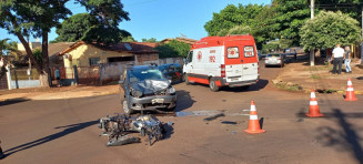 Motociclista morre no hospital após colisão contra carro no Água Boa