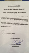 Edital de Assembleia Geral ordinária/extraordinária da ACDGD