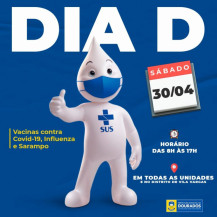 DIA D de vacinação em Dourados tem ponto na praça Antônio João neste sábado