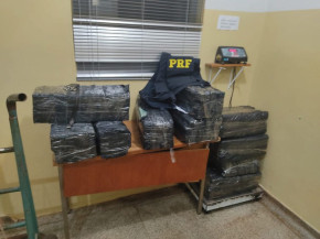 PRF apreende 133,3 Kg de maconha em Dourados