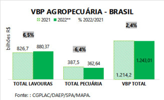 VBP de 2022 é estimado em R$ 1,24 trilhão