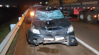 Ciclista fica em estado grave ao ser atropelado na BR-163