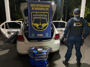 Polícia Militar Rodoviária apreende carga de maconha, na MS-379, em Dourados