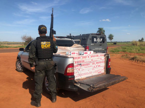 DOF apreende veículo abarrotado com cigarro contrabandeado do Paraguai
