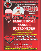 Flamenguistas se unem para doar sangue neste sábado em Dourados
