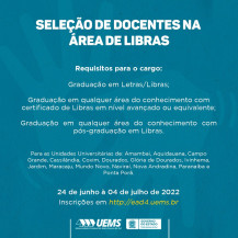UEMS abre inscrições para seleção de docentes na área de Libras