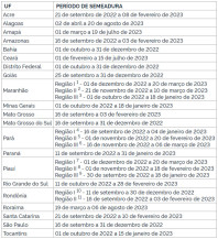 Portaria estabelece calendários de semeadura de soja para a safra 2022/2023