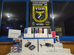 Polícia apreende veículo com eletrônicos avaliados em R$ 380 mil