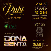 O maior baile da Advocacia e da Sociedade de Dourados já está com mesas a venda