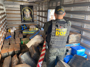 Caminhão tomado em assalto durante falso frete em Dourados é recuperado com quase 5t de droga