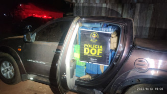 DOF apreende mais de 725 kg de droga e recupera veículo furtado próximo ao Assentamento Itamarati