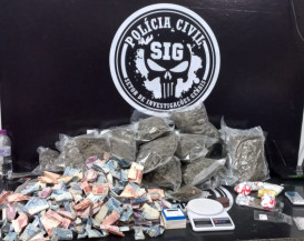 Casal é preso em residencial com grande quantidade de droga e dinheiro