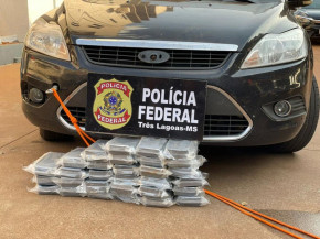 PF apreende 32 kg de cocaína em Três Lagoas