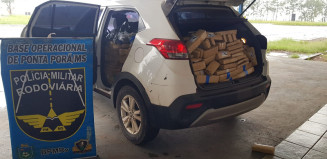 Polícia Militar Rodoviária apreende 680 kg de maconha e recupera veículo roubado
