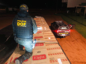 DOF apreende 25 mil pacotes de cigarros contrabandeados do Paraguai