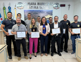 Policiais civis recebem homenagem em atuação de caso de detento fugitivo da PED