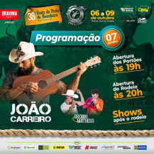 João Carreiro e Brenno & Matheus são as atrações do rodeio nesta sexta em Dourados