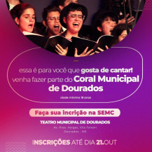 Prefeitura abre inscrições para Coral Municipal de Dourados