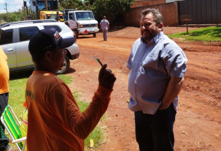 Após intermediação de Laudir, pavimentação no jardim das Primaveras continua