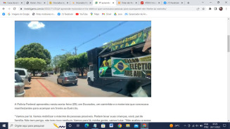 Polícia apreende trio elétrico utilizado para  convocar a população para manifesto em frente ao Exército