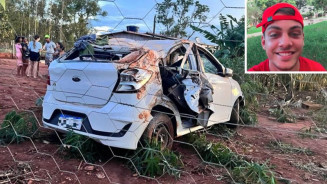 Jovem morre ao ser arremessado de veículo durante capotamento