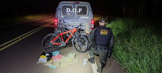 DOF apreende maconha, skunk e haxixe transportados em bicicletas