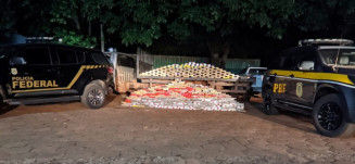PRF e PF apreendem 402 Kg de cocaína em Corumbá