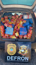 Polícia intercepta mercadorias de contrabando avaliadas em R$ 200 mil