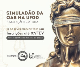 UFGD fará simulação gratuita de prova da OAB; interessados devem se inscrever até dia 7
