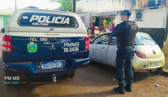 Polícia Militar recupera veículo no centro de Dourados