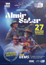 Almir Sater fará show dia 27 para celebrar 30 anos da UEMS em Dourados