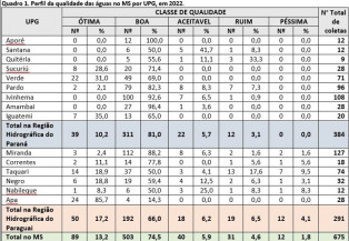 Análises feitas pelo Imasul atestam que 87% dos rios de MS têm água de qualidade ótima ou boa