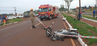 Motociclista morre em colisão contra ciclista no prolongamento da Marcelino Pires