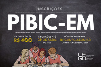 UFGD abre inscrições para bolsas a estudantes do Ensino Médio