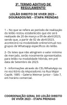 LEILÃO DIREITO DE VIVER 2023 – DOURADOS/MS – ETAPA PRENDAS