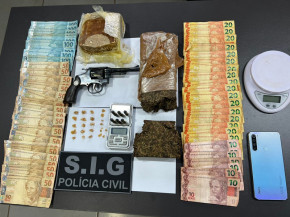 Homem é preso por tráfico de drogas e posse ilegal de arma de fogo