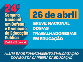 Quarta-feira haverá paralisação nacional da educação