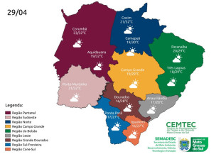 Previsão é de tempo estável em Mato Grosso do Sul no sábado
