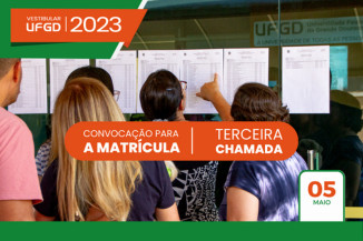 Matrícula dos aprovados em 3ª chamada nos vestibulares 2023 da UFGD acontece até 09/05