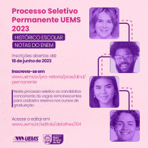 UEMS abre inscrições para Processo Seletivo Permanente com uso das notas do Histórico Escolar e do Enem
