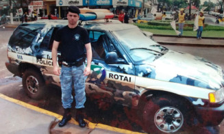 Pai do patrono da Força Tática de Dourados visita o 3º Batalhão de Polícia Militar