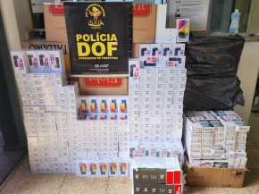 DOF apreende carreta carregada com materiais de contrabando e descaminho avaliados em R$ 650 mil