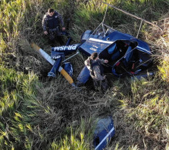 Piloto e auxiliar sobrevivem a queda de helicóptero em MS