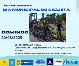 Dia Municipal do Ciclista será comemorado domingo com passeio em Dourados